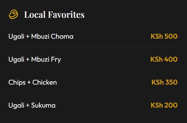 Local favourite dish